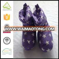 Fashionable star pattern indoor warm lady winter shoes