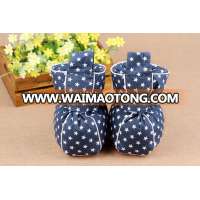 Plaid printing women indoor winter shoes